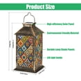 thumbnail image 3 of Solar Lantern Mexican talavera ceramic tile seamless Ethnic folk ornament Italian Garden Hanging Lantern Waterproof Solar Powered Lighting Outdoor Lamp for Deck Yard Camping Patio Decor, 3 of 7