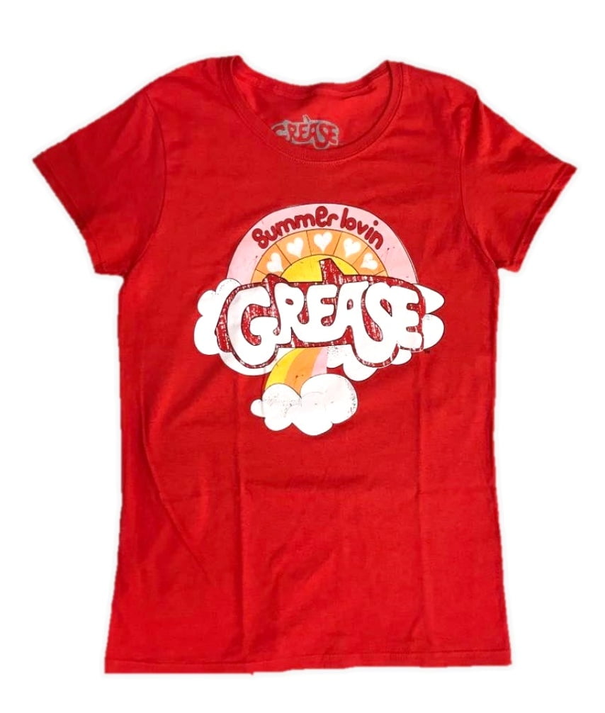 Grease Lightning Red Junior TShirt Women's Summer Lovin' Licensed Tee