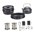 thumbnail image 3 of jinwen Camping Cookware Kit Cooking Utensils with Carry Bag for Home Travel Cooking Black, 3 of 9