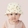thumbnail image 2 of Moocorvic Toddler Bucket Hats Cute Print Baby Sun Hat Wide Brim Summer Outdoor Hat with Chin Strap, 2 of 4