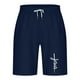 thumbnail image 3 of Mens Casual Shorts Lace-Up Elástico Cintura Bolsillo Ejercicio Fitness Hogar Pantalones de Media Longitud para Diario, 3 of 4