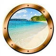 thumbnail image 2 of VWAQ Sandy Beach Wall Decal Porthole 3D Wall Sticker Peel And Stick Decor VWAQ-BP20 (14" Diameter), 2 of 3