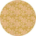 thumbnail image 1 of Ahgly Company Tapis Rond Lavable en Machine Intérieur Transitionnel Orange, 5 Pieds Rond, 1 of 7
