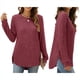 thumbnail image 2 of Suéteres de Moda para Mujer, Tops de Larga, Ropa de Otoño, Camisetas y Blusas de Moda. Vino Tinto L, 2 of 6