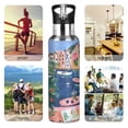 thumbnail image 7 of Yayeee 20oz Insulated Water Bottle Double Wall Stainless Steel with Flip Straw Lid, Green Window, 7 of 7