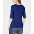 thumbnail image 2 of I-N-C Womens Hardware-Embellished Pullover Sweater, Blue, PL, 2 of 2