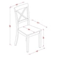 thumbnail image 6 of East West Furniture Boston 3-piece Traditional Wood Dining Set in Linen White, 6 of 7
