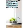 thumbnail image 3 of Ambesonne Blue and White Window Valance, Modern Zig Zag, 54" X 18", Pale Blue Dark Blue, 3 of 3