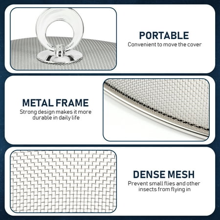 

NUOLUX Stainless Steel Food Tent Mesh Dome Food Cover Food Protector Anti-Insect Food Cover for Picnic Camping