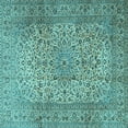 thumbnail image 1 of Ahgly Company Indoor Square Persian Light Blue Traditional Area Rugs, 6' Square, 1 of 4