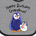 thumbnail image 4 of Inktastic Happy Birthday, Grandma- Cute Penguins Boys or Girls Baby Bib, 4 of 4