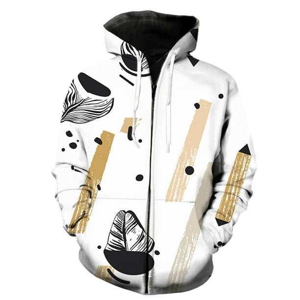 Sudadera con capucha y cremallera para hombre, diseño abstracto de ojos de tigre, estilo hip hop, manga larga, talla grande, informal, con capucha, unisex, estilo Harajuku