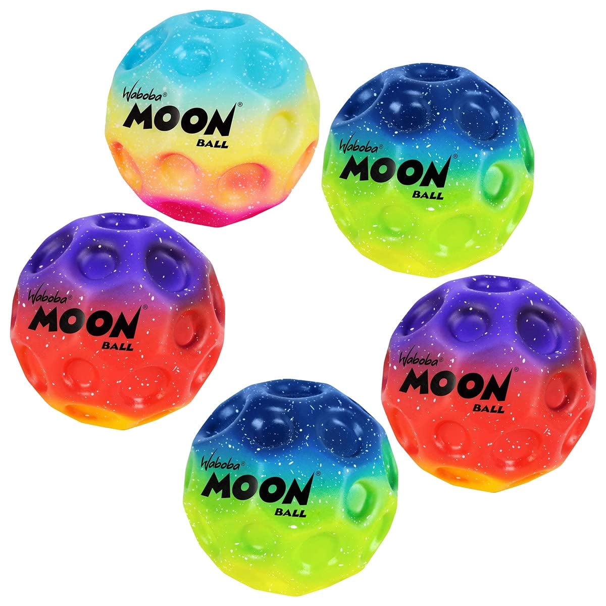 Waboba Boule de Lune Dégradée - Couleurs Assorties - Ensemble de 5