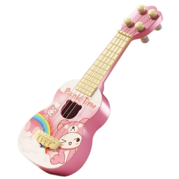 Kids Ukulele Toy Guitar With Realistic Sound Effects Cartoon Design For Early Music Education And Creative Play