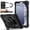 Black+Black, variant on Case for Samsung Galaxy Tab 8.7 inch A9 & A11, Heavy Duty Shockproof Cover with 360 Stand & Strap, Black Blue