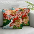thumbnail image 3 of Fenyluxe  Abstract Tropical Flower Throw Pillow Covers,Colorful Plant Leaf Plant Vintage Decorative Pillow Covers Digital Printing Blended Fabric for Couch Sofa Bed Invisible Zipper 24x24in, 3 of 5