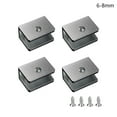 thumbnail image 1 of 4pcs Glass Clamp Bathroom Staircase Handrail Glass Fence Bracket Aluminum Alloy Flat Base, 1 of 9
