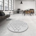 thumbnail image 4 of Ahgly Company Machine Washable Indoor Square Transitional Platinum Gray Area Rugs, 5' Square, 4 of 7