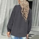 thumbnail image 4 of Chaqueta Camisa Color puro Solapa Manga larga Un solo pecho Casual Tops de moda para mujer, 4 of 6