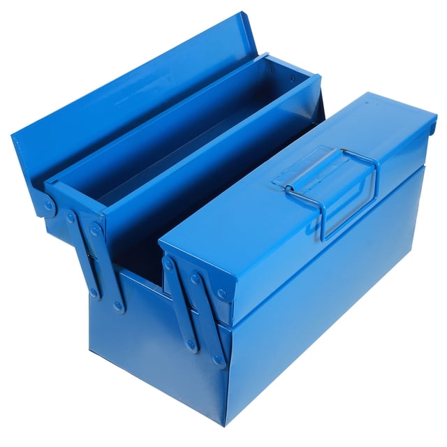 UPOUART 1 Pack Boîte de Rangement pour Outils Boîte à Outils Portable Pliable en Fer pour Bricolage pour Atelier d'Amateur