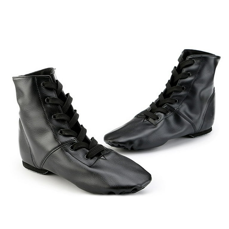 NOKIO Jazz Boots Dance Shoes: High Top Black Jazz Shoes Lace Up