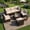 Khaki, variant on SHGJ&SOFT 7-Piece Outdoor Patio Furniture Set,All-Weather Rattan Wicker Modular Sectional Sofa,Water-Resistant Cushions&Glass Table,Patio Conversation Set for Backyard,Deck,Poolside(Peacock Blue,7pcs