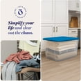 thumbnail image 6 of Homz Snaplock 56Qt Stackable Plastic Storage Container & Lid, Blue (2 Pack), 6 of 7