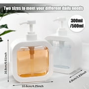 sixwipe 2 Pack Kitchen Hand and Dish Soap Dispenser Set, Soap Dispenser Bottle with Pump, Dispenser Bottle for Washing Up Liquid, Hand Wash, Wish, Shampoo, Lotion Dispenser Bottle for Kitchen & Bathroom(300ML)