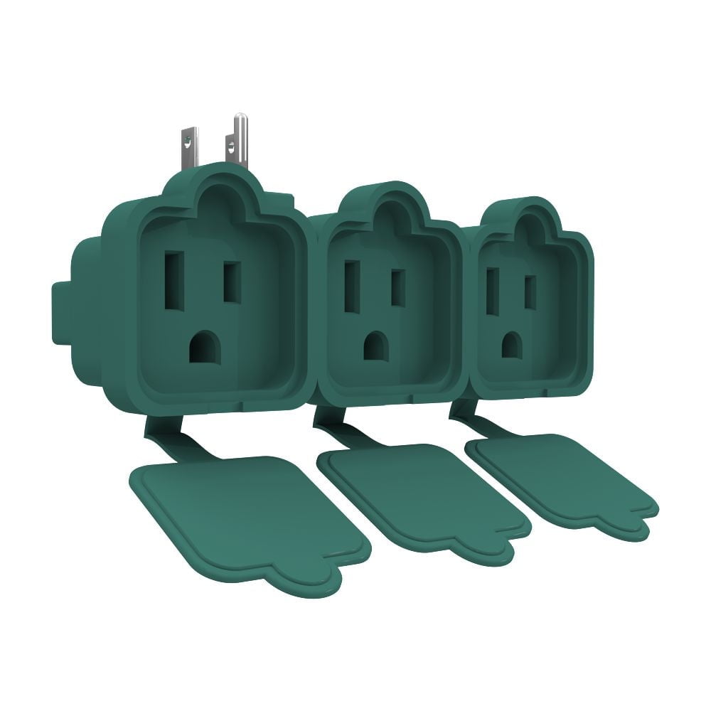 Stanley Adaptateur extérieur robuste à trois prises PlugMax Adaptateur robuste à trois prises avec caches individuels