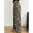 thumbnail image 3 of Plus Size High-waisted Polyester Women's Camouflage Straight-leg Pants, 3 of 6