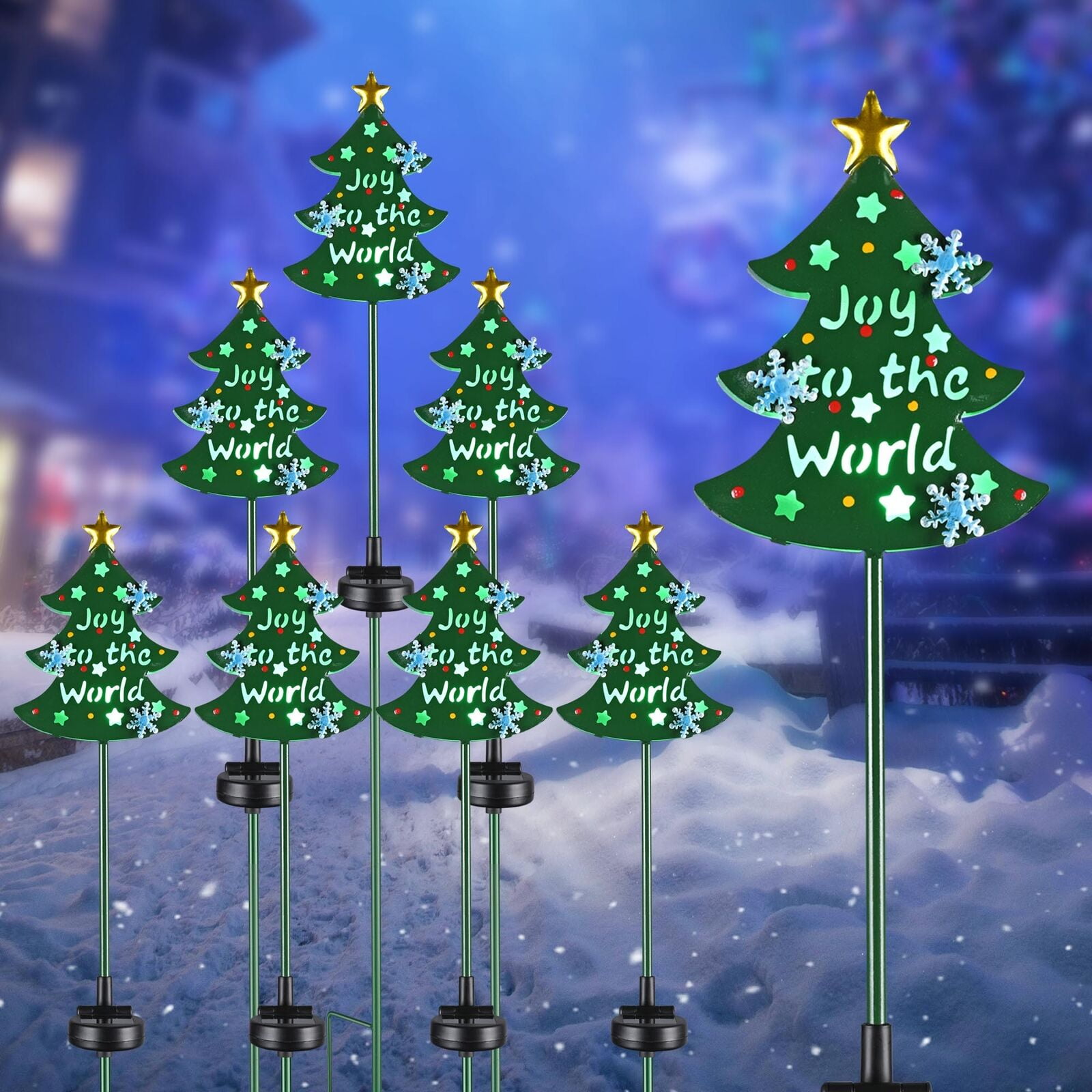 Solar Christmas Tree Stake Lights Solar Pathway Light for Garden Yard