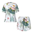 thumbnail image 5 of Wukai Turtle and Sea Life Women's Pajama Set,Short-Sleeve Top and Shorts with Elastic Waistband and Pockets for Loungewear, Yoga, and Casual Wear-XX-Large, 5 of 8