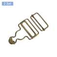 thumbnail image 3 of Unique Bargains Overall Buckles 2 Sets Retro Suspender Replacement Buckles 35mm, Bronze Tone, 3 of 6