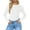 White Shirt fot Women, variant on Women's Crew Neck Long Sleeve Striped Trim Bodysuit Stylish Basic Layering Casual Daily Wear Blouse Black L