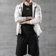 thumbnail image 4 of Hukapapa - Conjunto de camiseta y pantalones cortos deportivos activos para hombre para entrenamientos, baloncesto, fútbol, ejercicio, entrenamiento, correr (gris oscuro), L,, 4 of 5