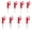8 piece set, variant on Pin Extractor Tool Set for Automotive Terminal Service with Metal Tips and Red Handles for Tight Connector Access Work