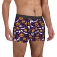 thumbnail image 5 of Men's Boxer Briefs, halloween pumpkins bats print Soft Comfy Mens Underwear Boxer Briefs Breathable With Widen Waist, 5 of 7