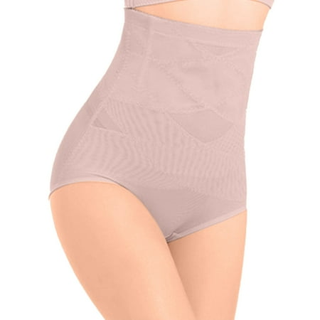 Icvfdpl Underwear For Women Shaping Shaping The Body The Abdomen Mesh Thin Postpartum Lifting High Waist Shaping Comfortable Skin-Friendly Women S Panties Beige L