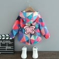 thumbnail image 3 of Hotiary Infant and Toddler Girls Lightweight Coats with Hood Spring and Autumn Outwear Coat Zipper Diamond Checkered Print 9M-15T, 3 of 4