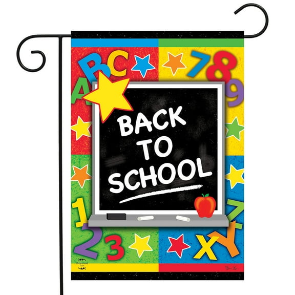 Briarwood Lane Back To School Chalkboard Fall Garden Flag