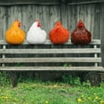 thumbnail image 4 of SDJMa Chicken Garden Sculpture Decor, Lovely Chicken Outdoor Statue Resin Yard Art for Lawn Ornaments Backyard Flowerbed Fences Wooden Stakes Decoration, 4 of 9