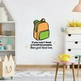 thumbnail image 2 of Feed One School Bag Class Quote Cartoon Quotes Decors Wall Sticker Art Design Decal for Girls Boys Kids Room Bedroom Nursery Kindergarten Home Decor Stickers Wall Art Vinyl Decoration (20x18 inch), 2 of 2