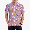thumbnail image 3 of Balery Lovely Animals Printed Men’s Short Sleeve Polo Shirt, Midweight Men's Shirt,Golf Polo shirts -Small, 3 of 9