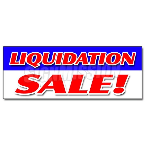 24" LIQUIDATION SALE DECAL sticker 50% closing lease bankrupt moving must go