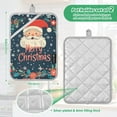 thumbnail image 6 of Yayeee Pot Holders Kitchen Heat Resistant with Pocket 7"x9.8" Cotton Oven Cooking Hot Pads, Blue Christmas Santa, 6 of 7