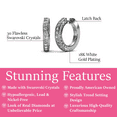 thumbnail image 2 of Cate & Chloe Viviana 18k White Gold Plated 17mm Hoop Earrings with Swarovski Crystals for Women, 2 of 8
