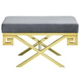thumbnail image 3 of Modway Rove Velvet Performance Velvet Bench in Gold Gray, 3 of 6