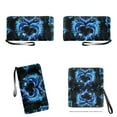 thumbnail image 4 of ZUXONGSY Heart Dolphin Floral Print 2 PCS Purses and Work Bag for Women Polyester Top Handle Satchel Shoulder Bag PU Cash Wallet Satchel Handbags Tote Bag for Shopping Work Hiking, 4 of 5