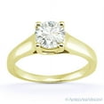 thumbnail image 2 of Round Cut Forever Brilliant Moissanite Trellis Solitaire Engagement Ring in 14k Yellow Gold, 2 of 5