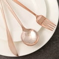 Efavormart 24 Pack | Rose Gold/Blush Sleek Modern Flatware Set, Premium ...